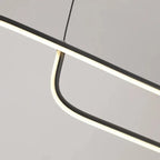 Modern Black Aluminum Linear LED Pendant Light
