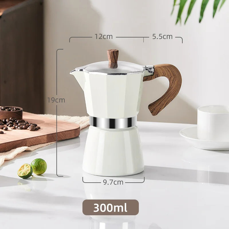 DecorBites™ 300ml Classic Coffee Machine by GIANXI: Aluminum Italian Stove Top Mocha Pot