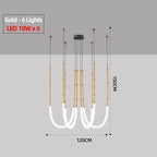 Contemporary Acrylic Line Pendant Light In Brushed Nickel