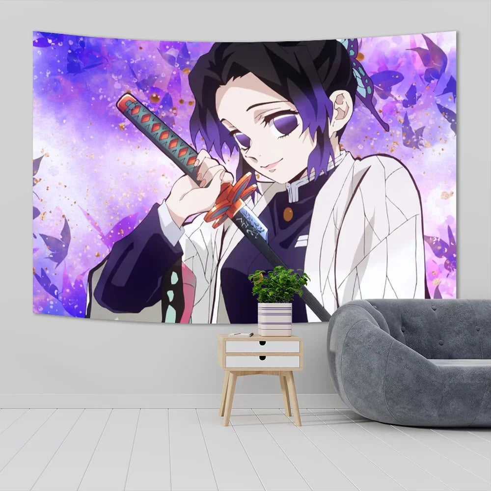 DecorBites™ Demons Slayer Anime Cloth Wall Tapestry Room Decor