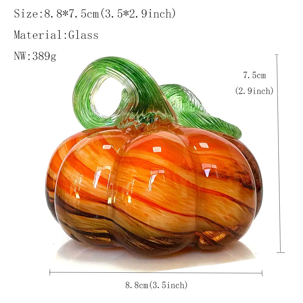 Figurines de citrouilles en verre faites à la main DecorBites™ Statues de collection Décoration d'intérieur