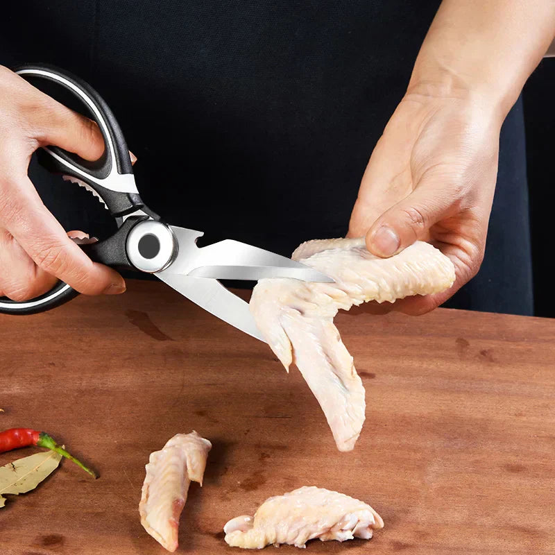 Ciseaux de cuisine DecorBites™ en acier inoxydable, multi-usage pour volaille, poisson et viande