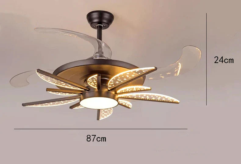 مروحة سقف غرفة نوم الأطفال DecorBites™ مع جهاز تحكم عن بعد وإضاءة LED