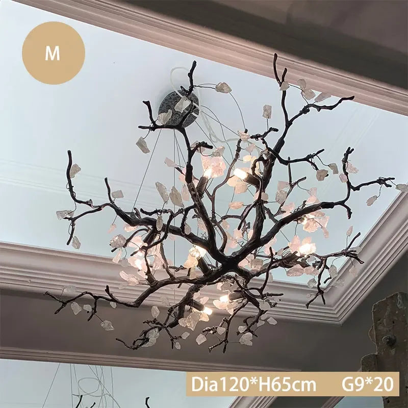 DecorBites™ Copper LED Branch Chandelier: Elegant Lighting for Living & Dining Rooms