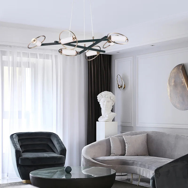 DecorBites™ Circular Ring LED Ceiling Chandelier for Home Decor & Lighting Fixtures