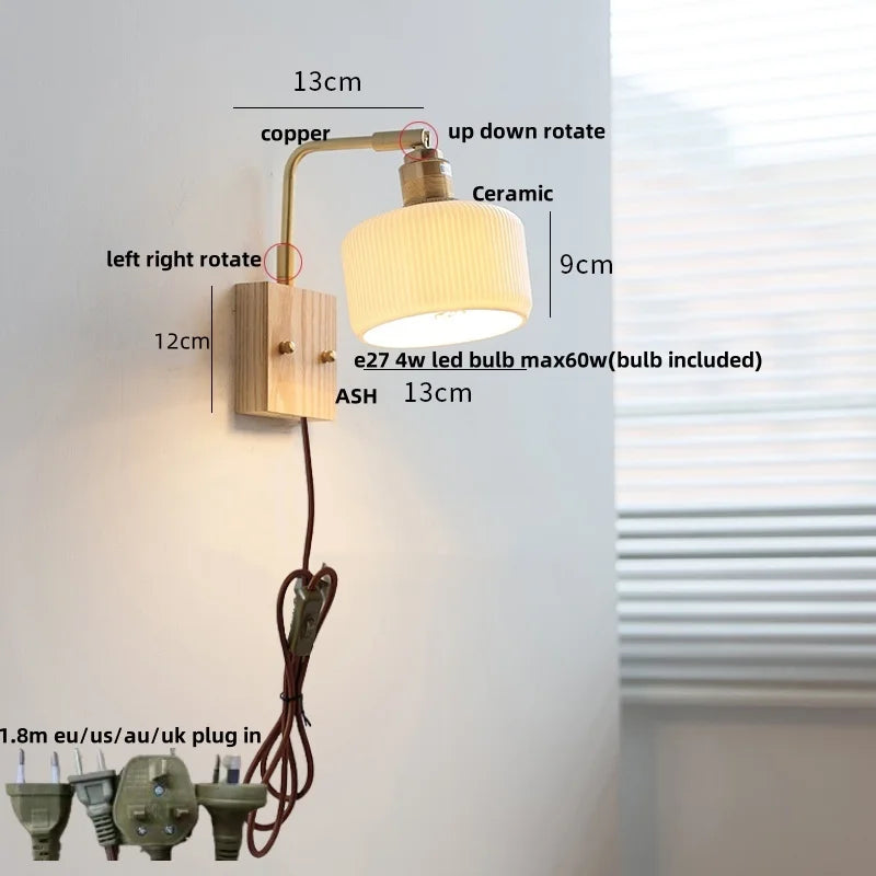 DecorBites™ Ceramic LED Wall Sconce Rotatable Modern Vanity Light