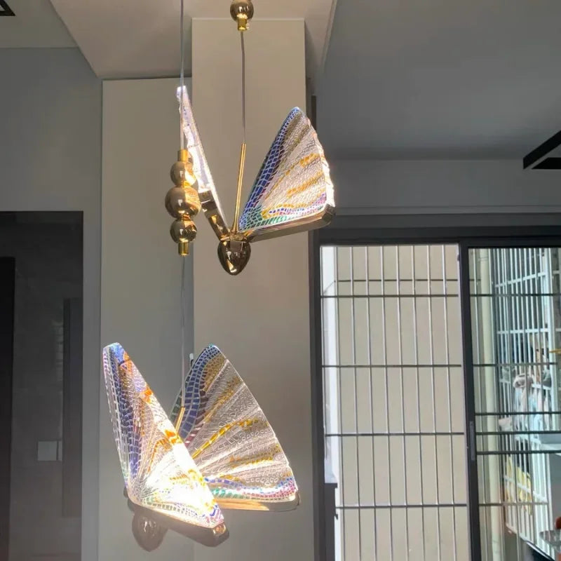 DecorBites™ Crystal Butterfly Pendant Lamp for Bedroom and Kitchen Lighting