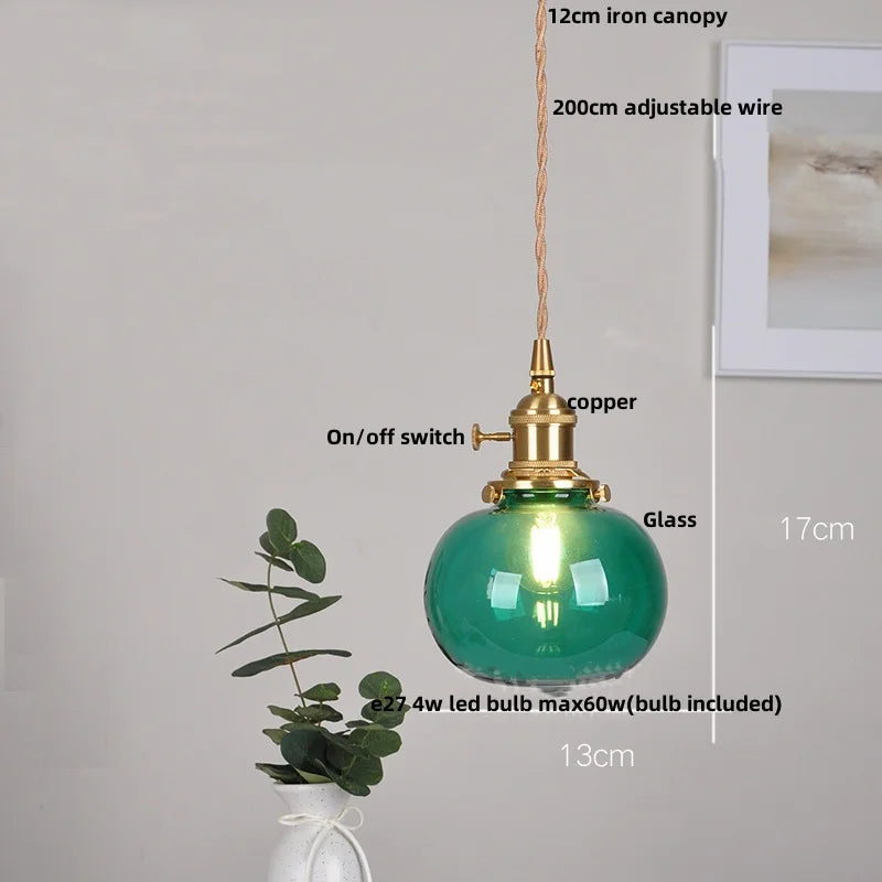 DecorBites™ Clear Glass LED Pendant Lamp for Dining Coffee Restaurantr Aisle - Modern Nordic Design