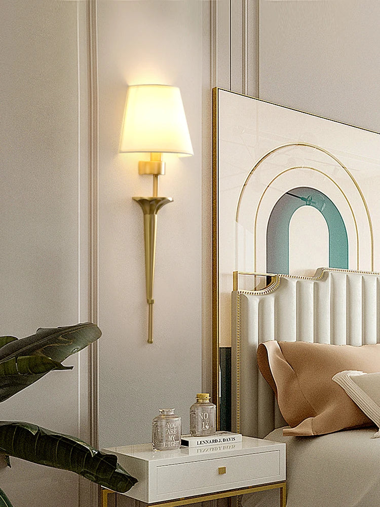 DecorBites™ Copper Wall Lamp: Bedroom Living Room LED Light Classic Home Decor