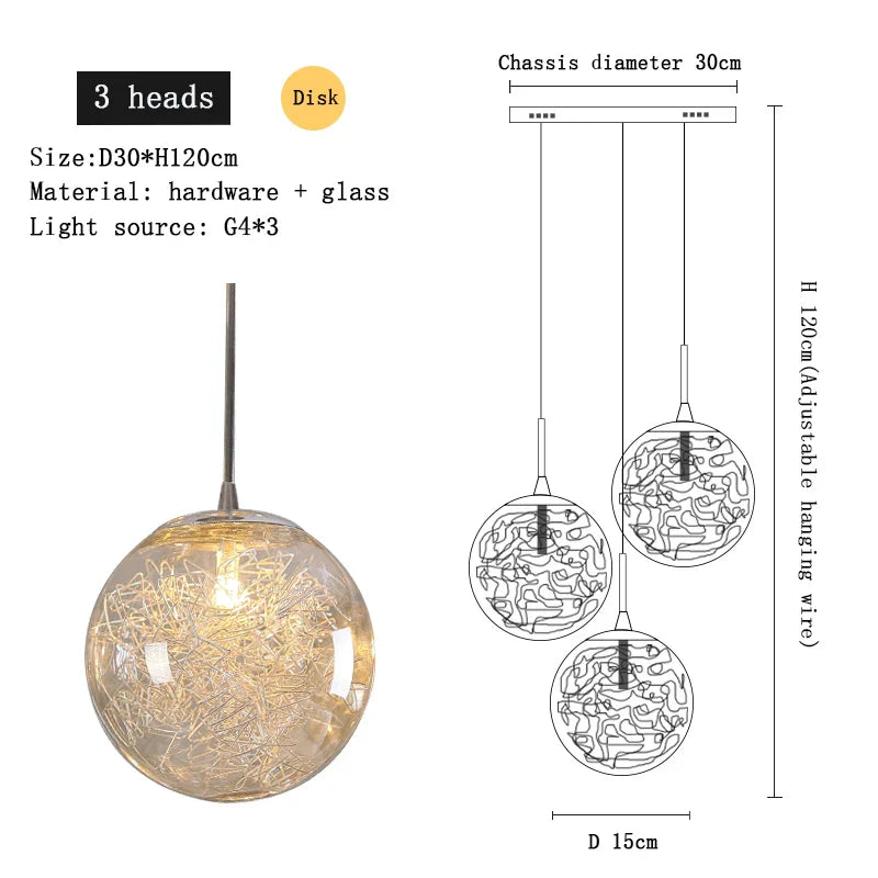 DecorBites™ Crystal Ceiling Chandelier for Modern Loft Living Room, Home, Hotel, Kitchen, Bedroom Lighting