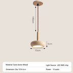 Modern Yellow Travertine Stone Pendant Light
