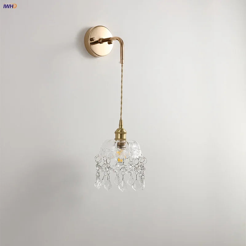DecorBites™ Clear Glass LED Wall Lamp Modern Crystal Home Decor Nordic Design
