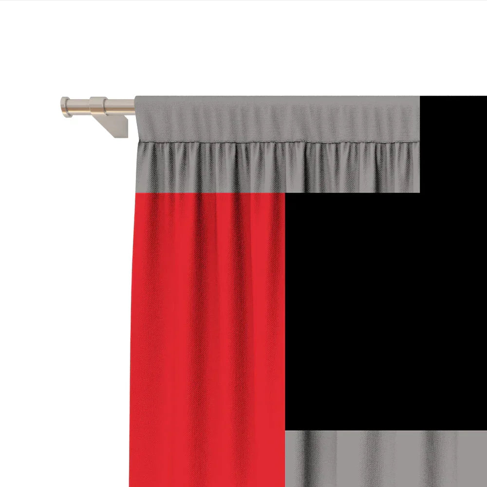 طقم ستائر بطبعة شبكة هندسية DecorBites™ لغرف النوم والحدائق والشرفات