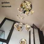 Gypsophila Glass Bubble Staircase Pendant Chandelier