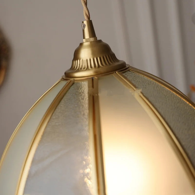 DecorBites™ Antique Glass LED Pendant Lamp, Adjustable Loft Kitchen Light Fixture