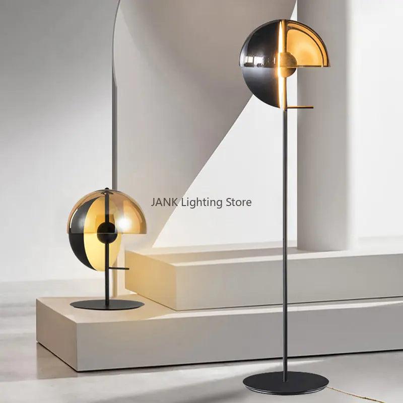 DecorBites™ Glass Hemisphere LED Floor Lamp for Bedroom Living Room, High-end Decor Lighting