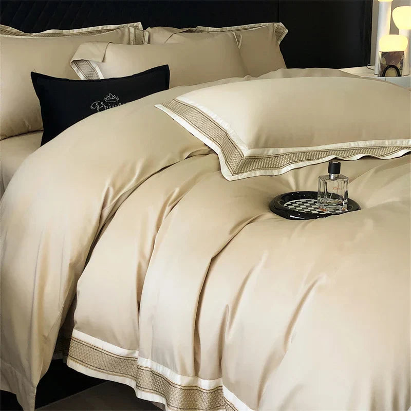 DecorBites™ 1000TC Luxury Embroidery Bedding Set - Full/Queen/King 4Pcs