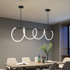 Modern Linear Stainless Steel LED Pendant Light