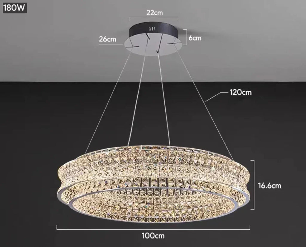 Lustre de luxe en cristal K9 DecorBites™ pour restaurant, bar, hôtel, lampes LED