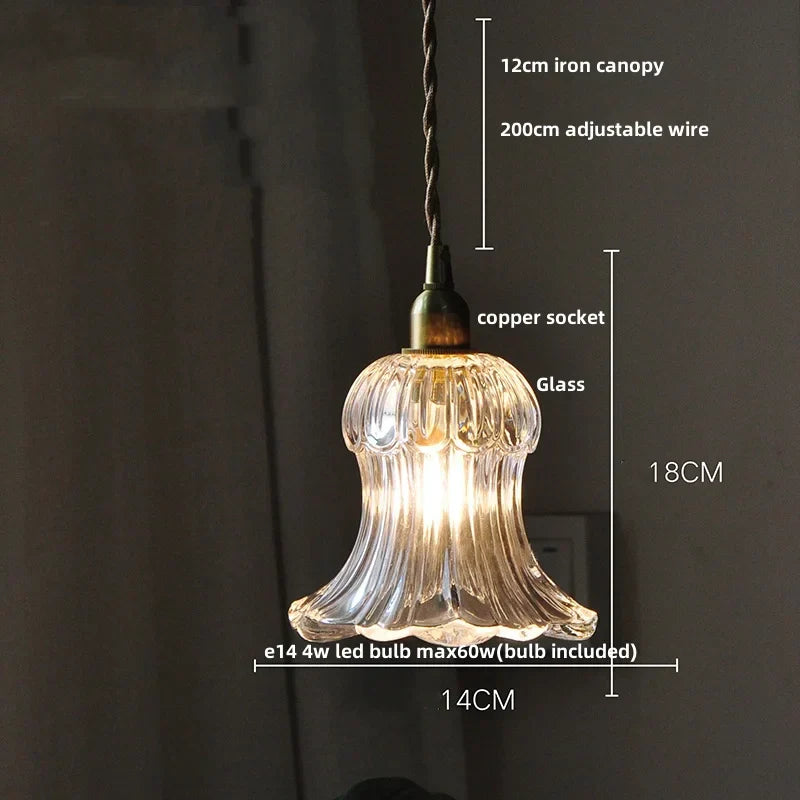 DecorBites™ Crystal Brass LED Pendant Light: Modern Nordic Style, Adjustable Wire, E14 Fixture