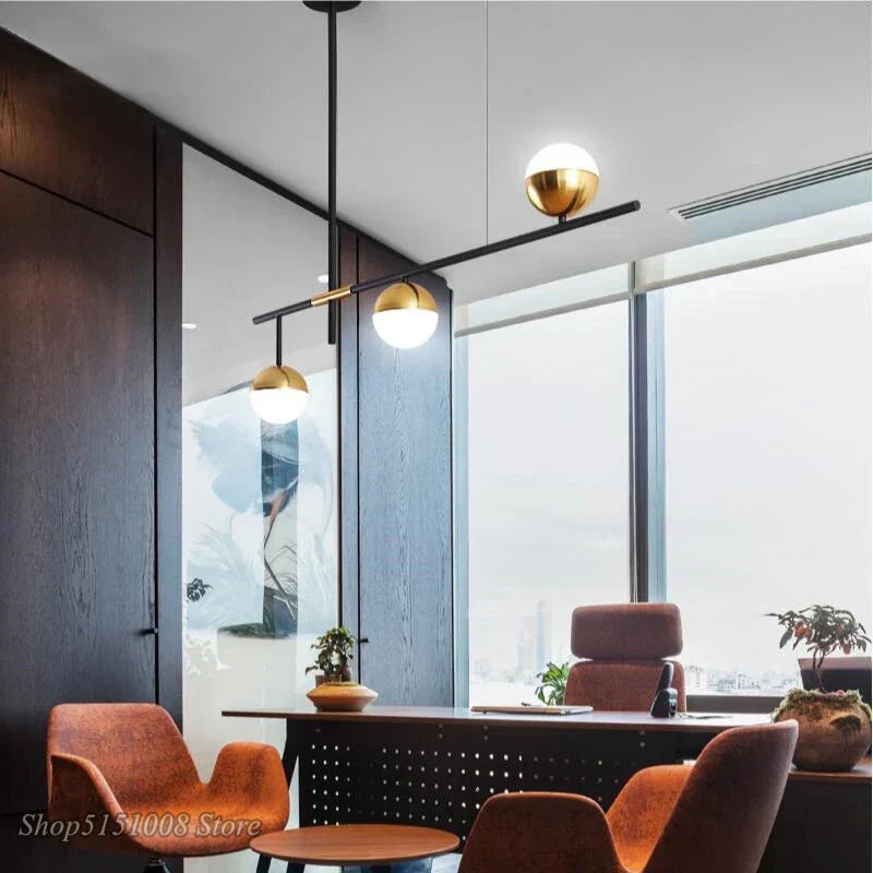 DecorBites™ Glass Ball Pendant Lamp Modern LED Hanging Light Fixture
