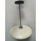 French Cream Flying Saucer Metal Pendant Light