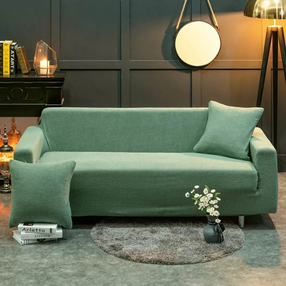 DecorBites™ 3D Quilted Sofa Cover: Soft Cozy Stretch Spandex Couch Slipcover