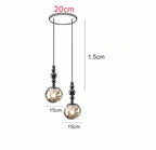 Art Deco Silver Lava Pendant Light in Acrylic and Metal