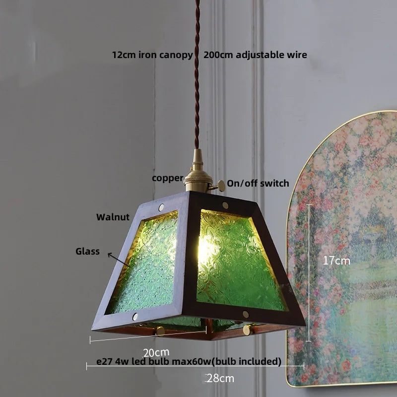 DecorBites™ Ash Wood LED Pendant Lamp Adjustable Hanging Lights Luminaire