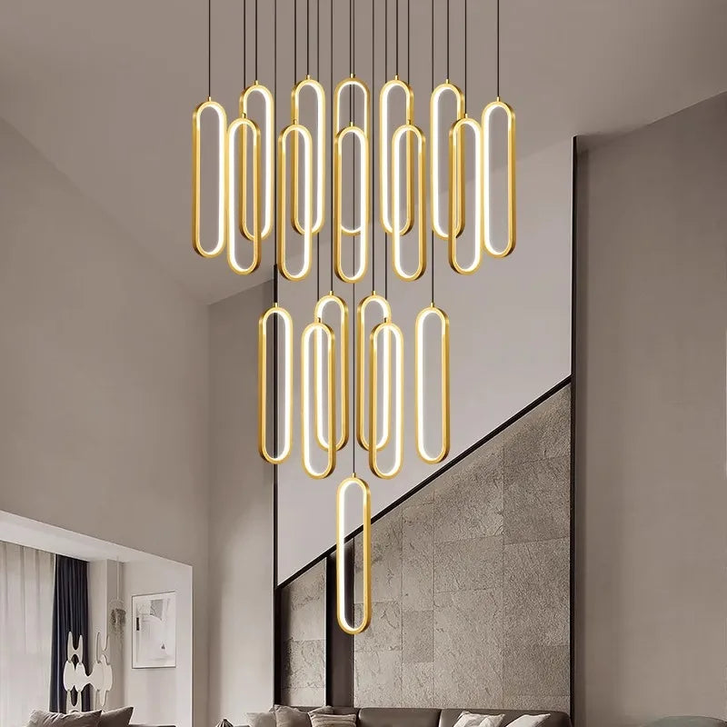ثريات معلقة LED من DecorBites™ لغرفة المعيشة والسلالم والإضاءة الداخلية