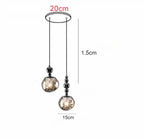 Art Deco Silver Lava Pendant Light in Acrylic and Metal