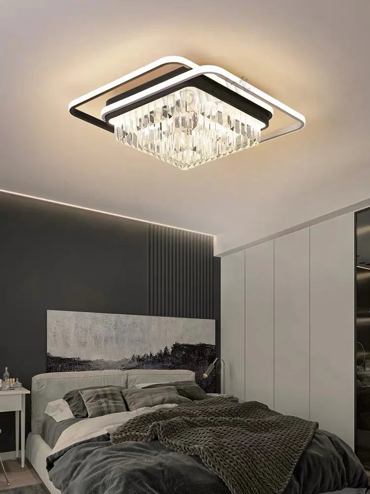 DecorBites™ Crystal Industrial Pendant Chandelier Set for Modern Living Room and Bedroom Decor
