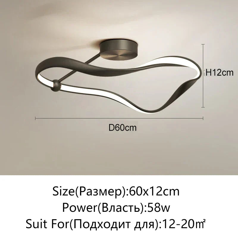 DecorBites™ LED Ceiling Light: Modern Minimalist Nordic Design for Bedroom, Living Room, Study, Kitchen & Restaurant