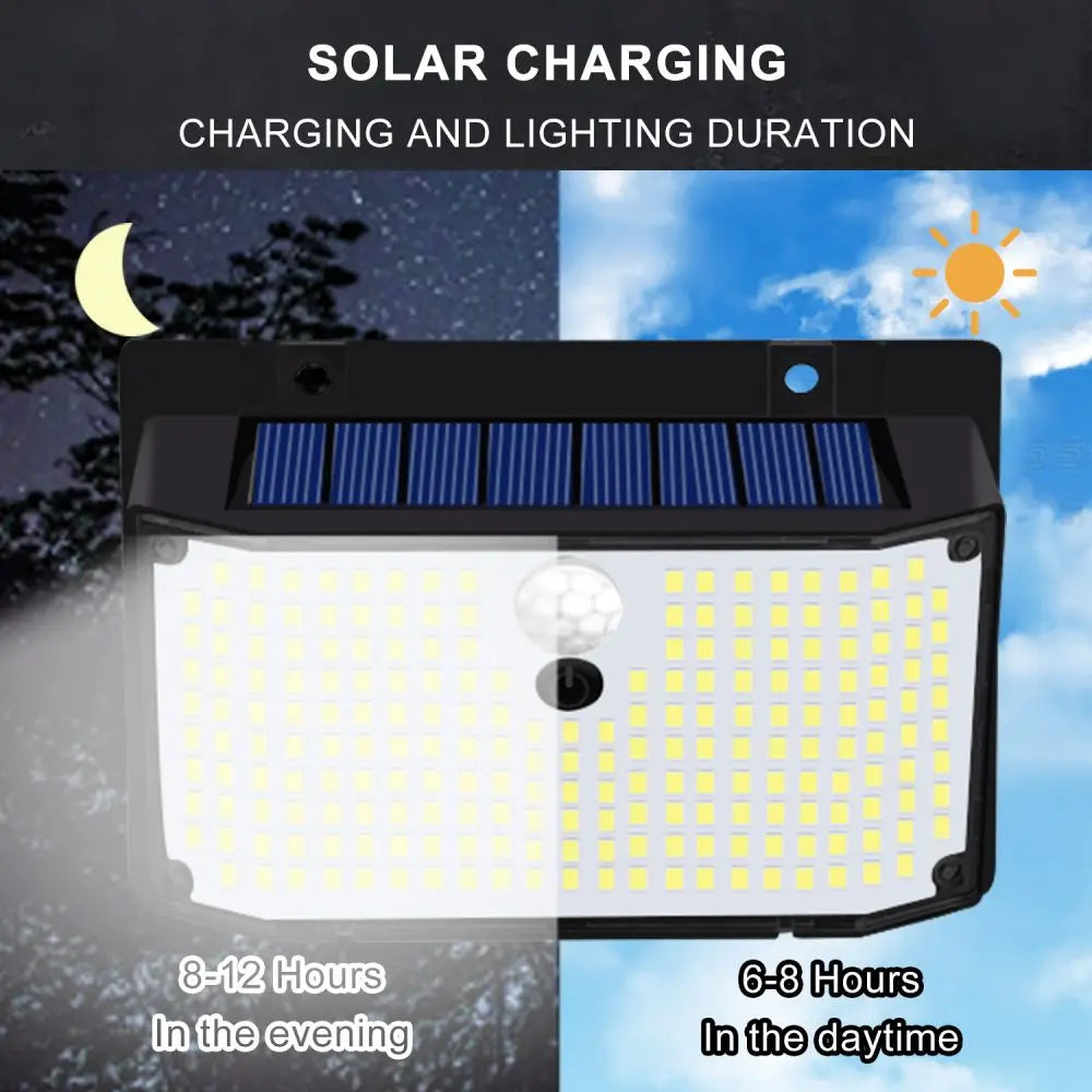 DecorBites™ 208 LED Solar Outdoor Motion Sensor Lights 3 Mode Wireless Waterproof Security