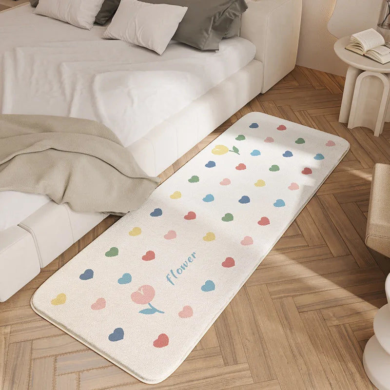 DecorBites™ Cozy Faux Lamb Wool Bedside Rug for Bedroom Decor Anti-Slip Soft Living Room Carpet