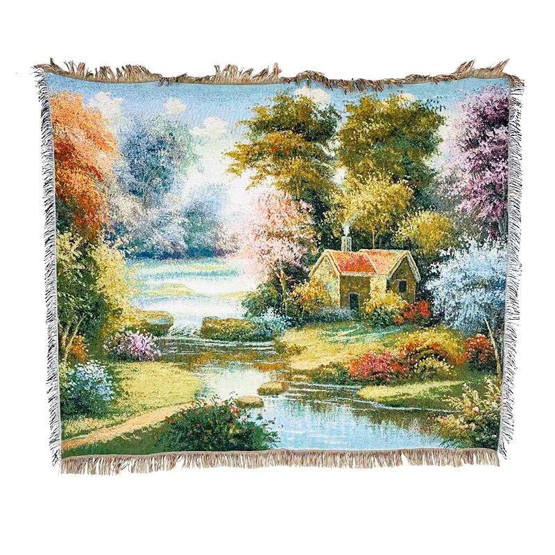 بطانية أريكة جاكار من DecorBites™ - بساط نزهات متعدد الاستخدامات وغطاء سرير