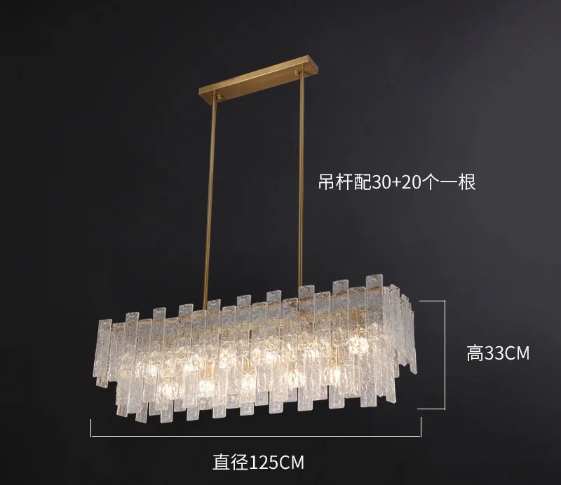 DecorBites™ Crystal Chandelier: Postmodern LED Pendant Light for Home Decor