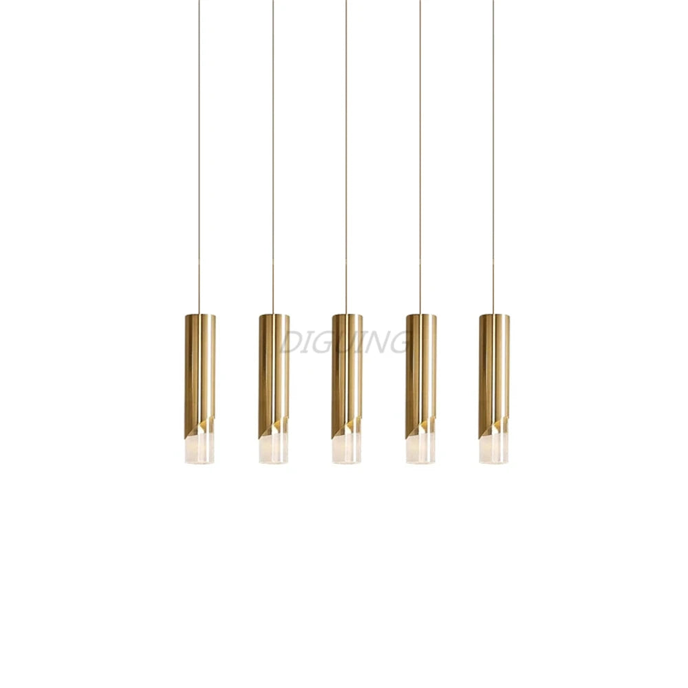 Dimmable Gold and Black Aluminum LED Pendant Light