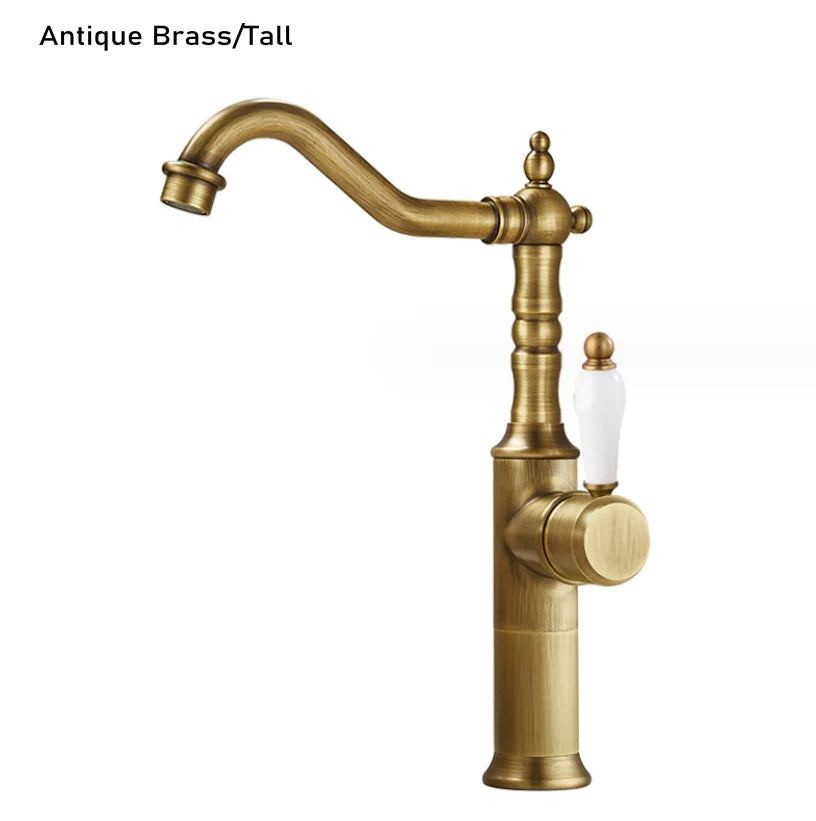 DecorBites™ Gold Luxury Kitchen Faucet for Household Sink, Hot and Cold Water Mixer