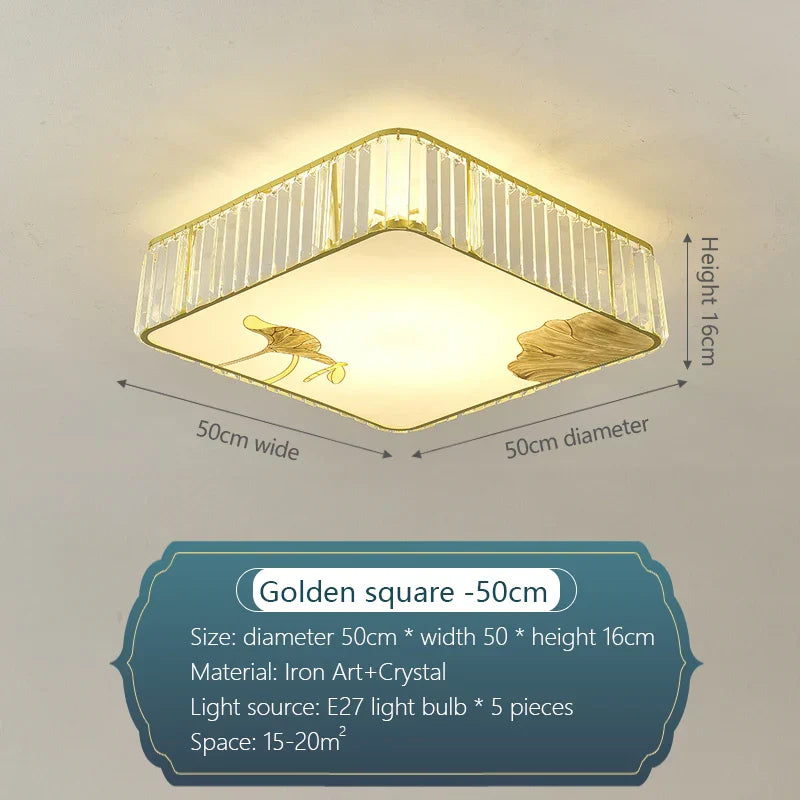 DecorBites™ Crystal Round Ceiling Light - Modern Warm Bedroom Atmosphere
