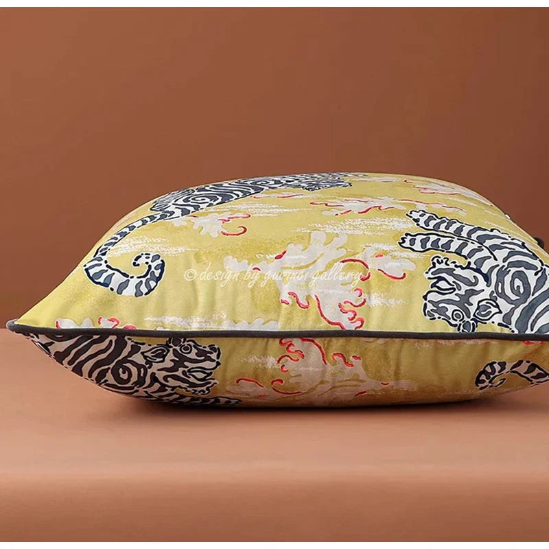 DecorBites™ Circus Horse Print Velvet Cushion Cover in Various Sizes