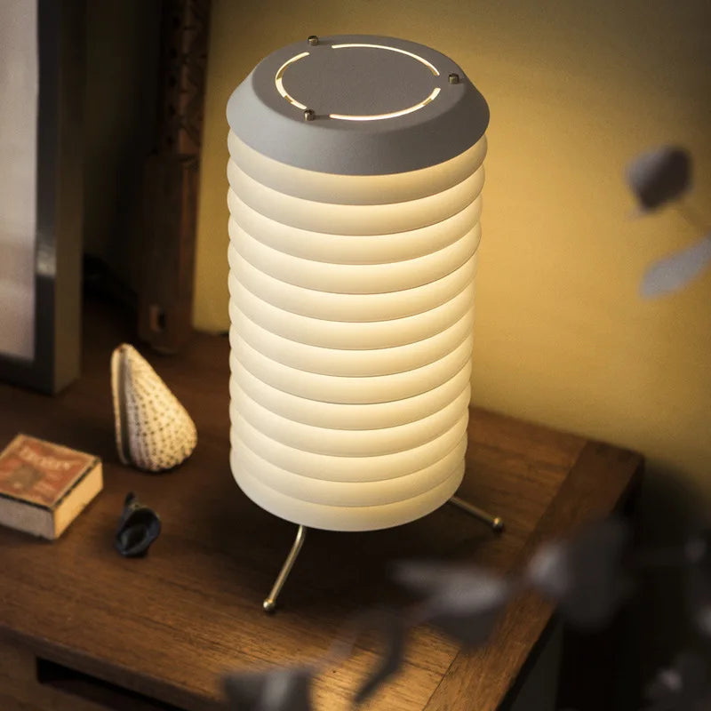 DecorBites™ Geometric Iron Table Lamp - Retro White Floor Lamp for Designer Living Room