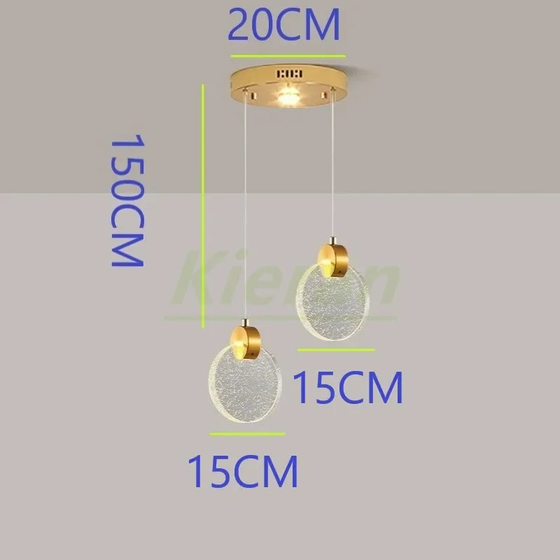 DecorBites™ Crystal LED Chandelier: Modern 5head Highlight for Bedroom, Bar, Study Room Decor