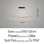 Modern Black and White Metal LED Pendant Light