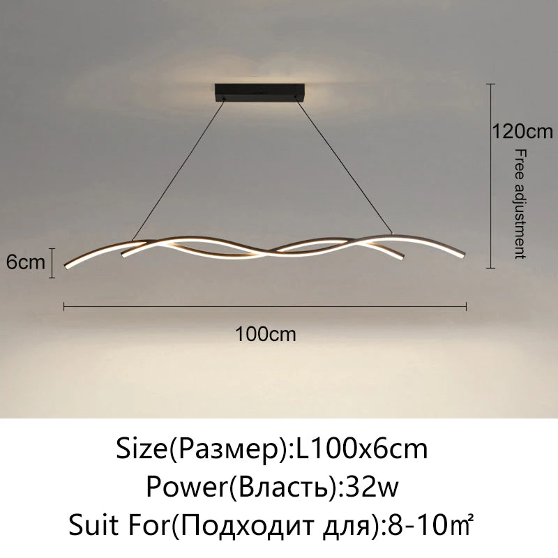 Modern Minimalist White Aluminum LED Pendant Light
