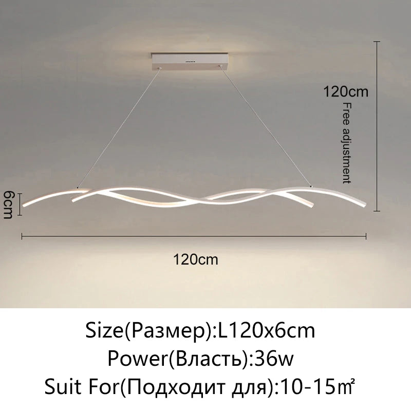 Modern Minimalist White Aluminum LED Pendant Light
