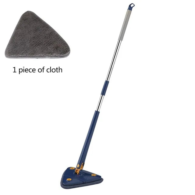 DecorBites™ 360 Rotating Telescopic Triangle Floor Mop & Window Squeegee