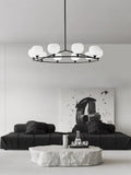 DecorBites™ Copper Glass Chandelier: Stylish Hanging Light for Living Room, Bedroom, Dining Room