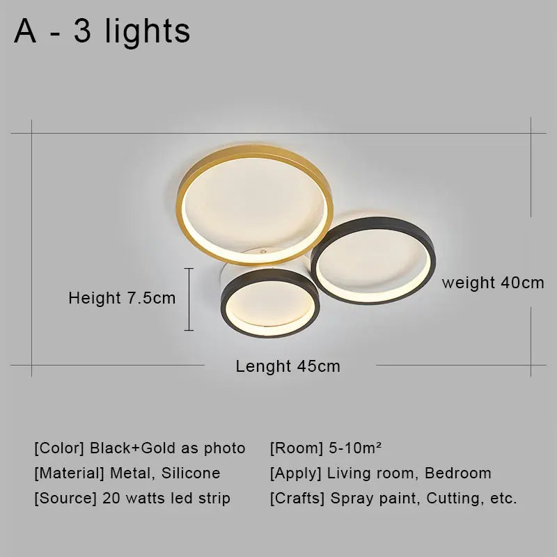 ثريا سقف LED DecorBites™ بجهاز تحكم عن بعد لغرفة المعيشة وغرفة النوم والمطبخ، لون أبيض