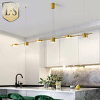 Art Deco Black and Gold LED Pendant Light